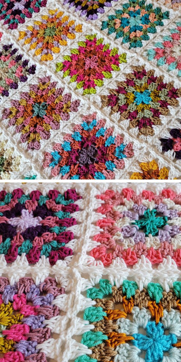 free crochet granny square afghan pattern