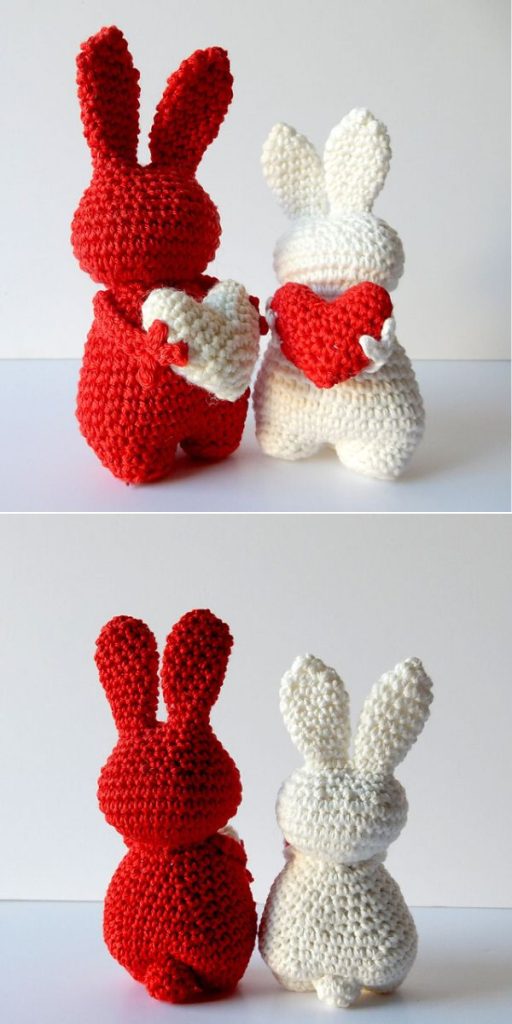 Valentine's love bunny amigurumi pattern