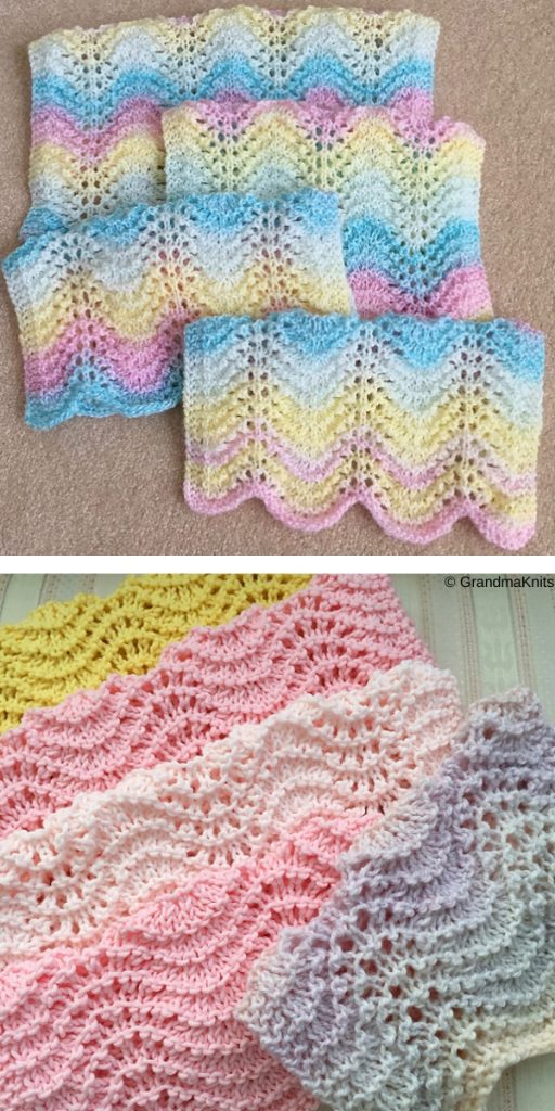 lace baby blanket free knitting pattern