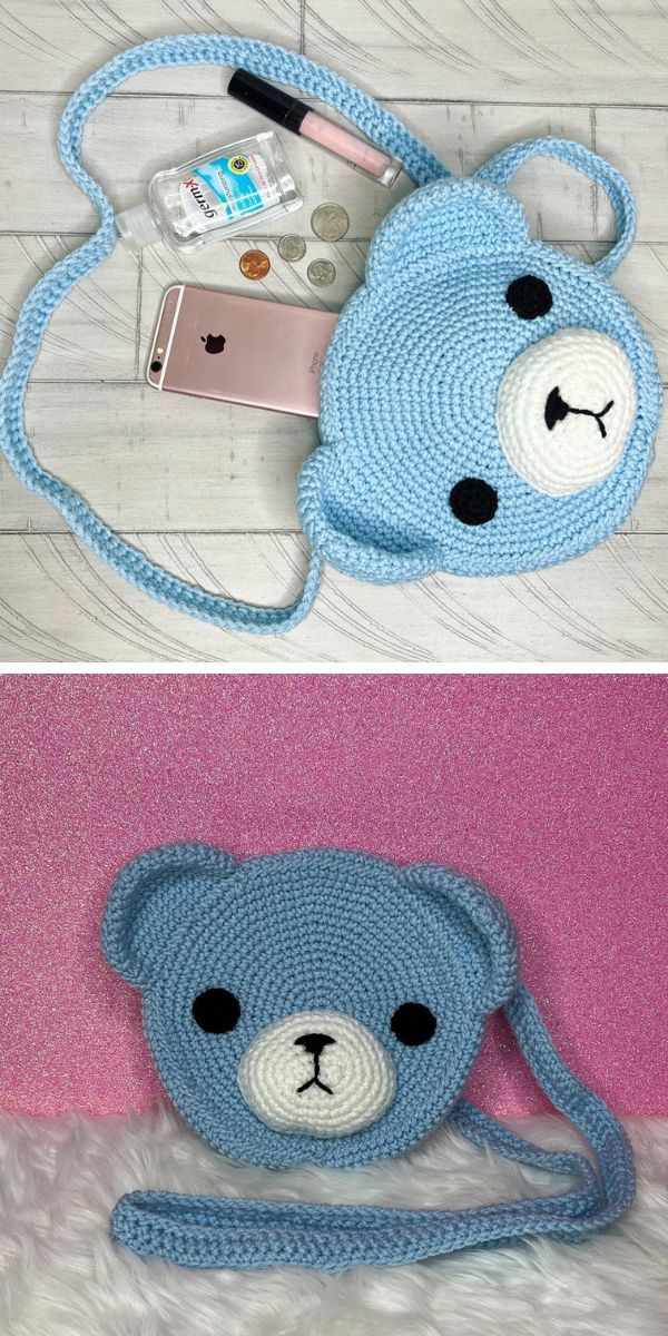 teddy bear purse free crochet pattern