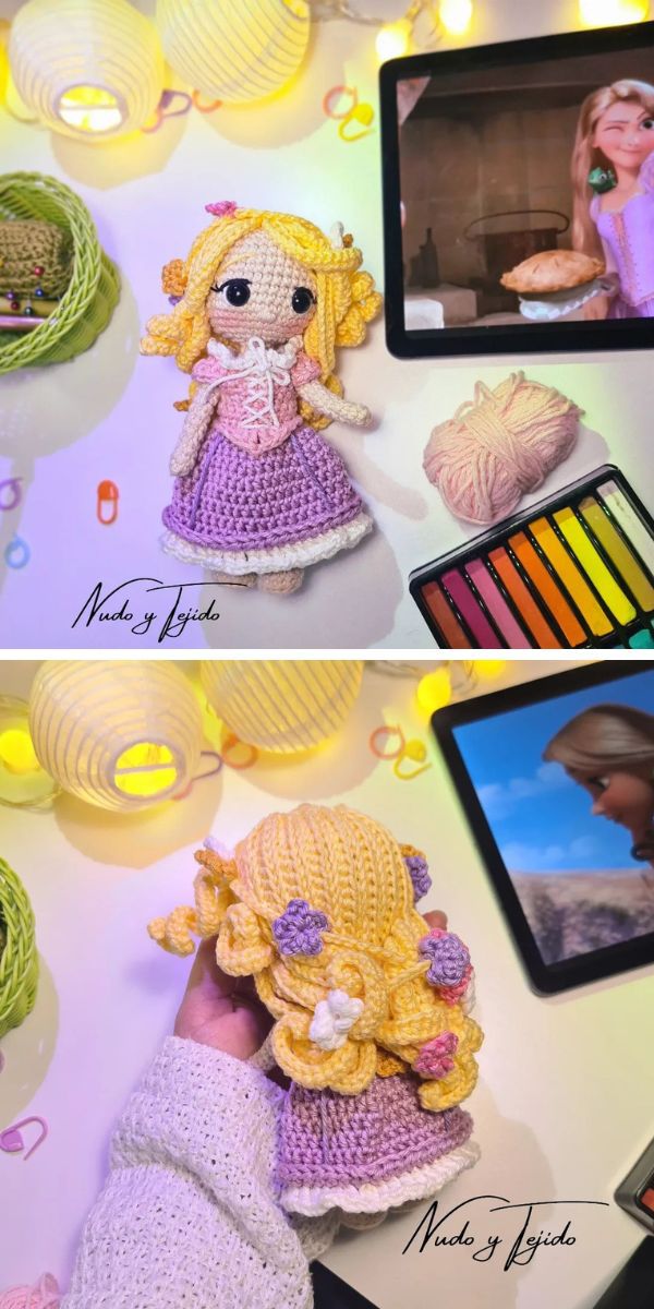 Rapunzel amigurumi free crochet pattern