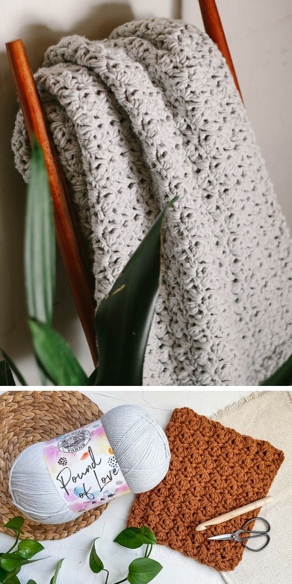 chunky crochet blanket free pattern