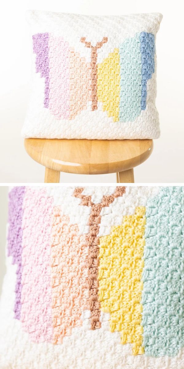 interior pillow free crochet pattern