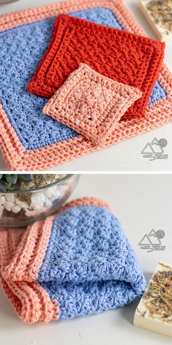 facecloth free crochet pattern