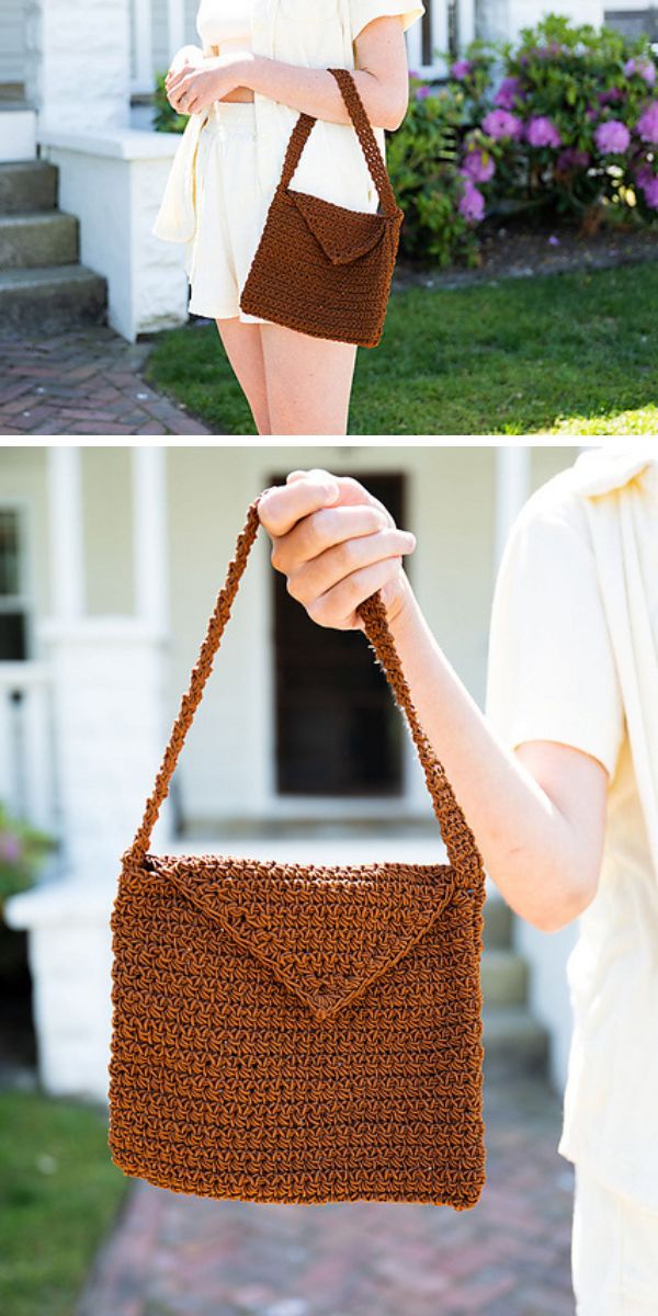 brown envelope handbag