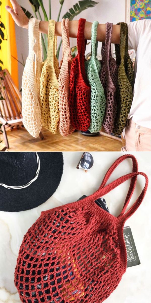 free crochet net bag pattern