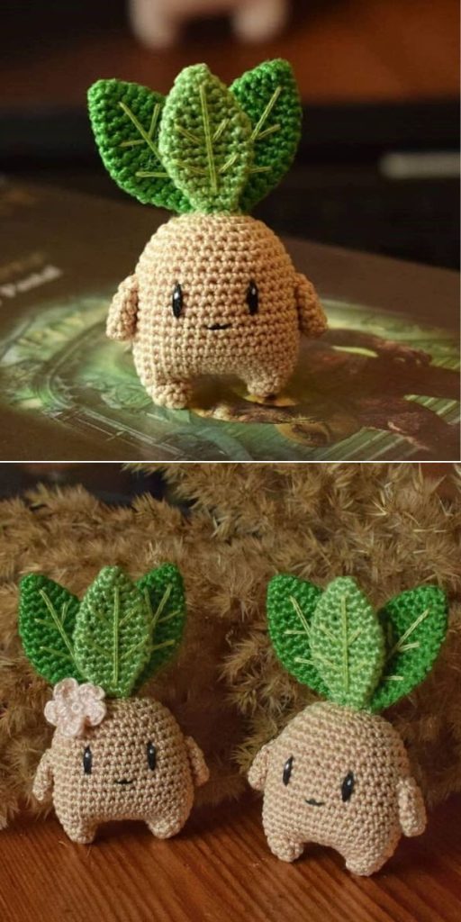 crochet Mandrake amigurumi free pattern