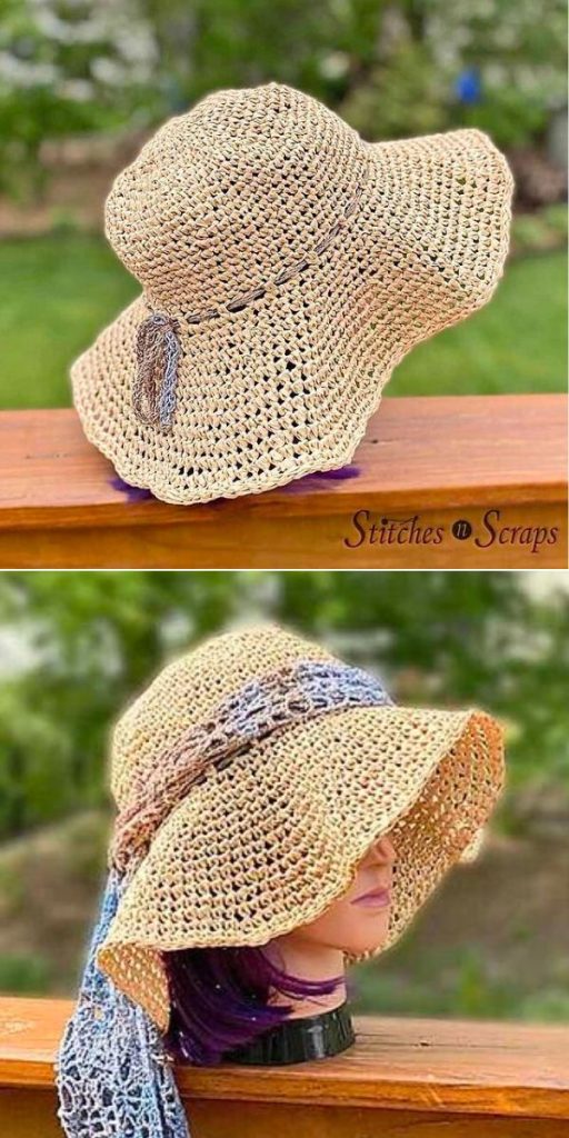 wide-brim crochet raffia sunhat