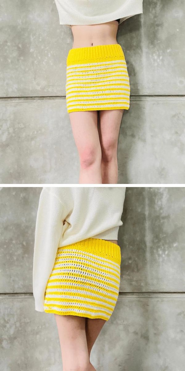 free crochet mini skirt pattern