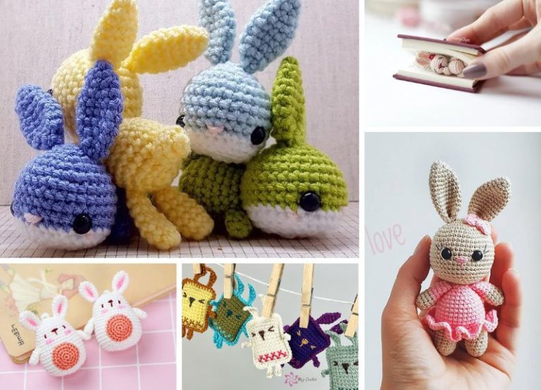 10 Tiny Amigurumi Bunnies Free Crochet Pattern