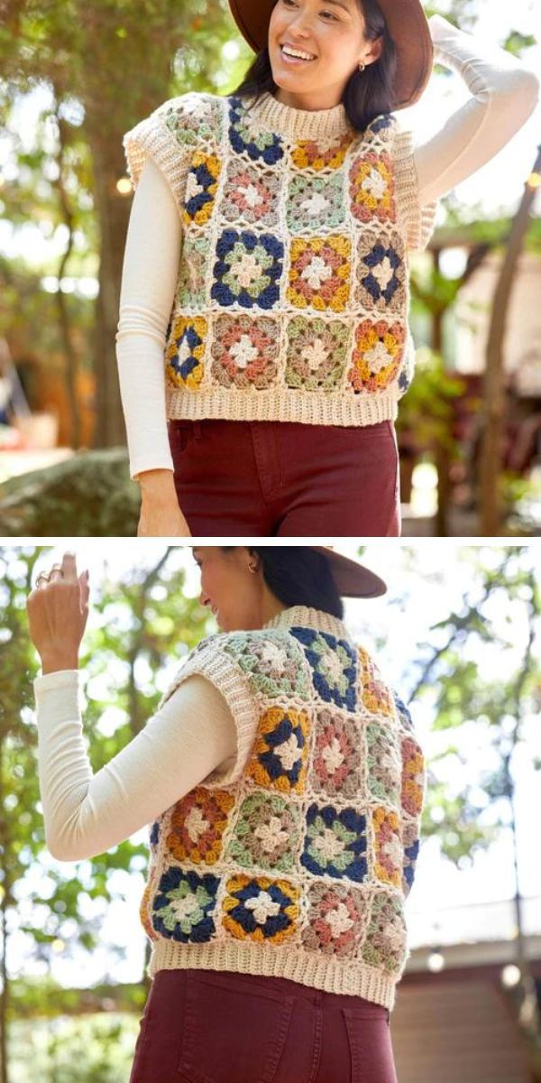 10 Beautiful Crochet Vest Pattern Collection For A Modern Look - Blue Star  Crochet