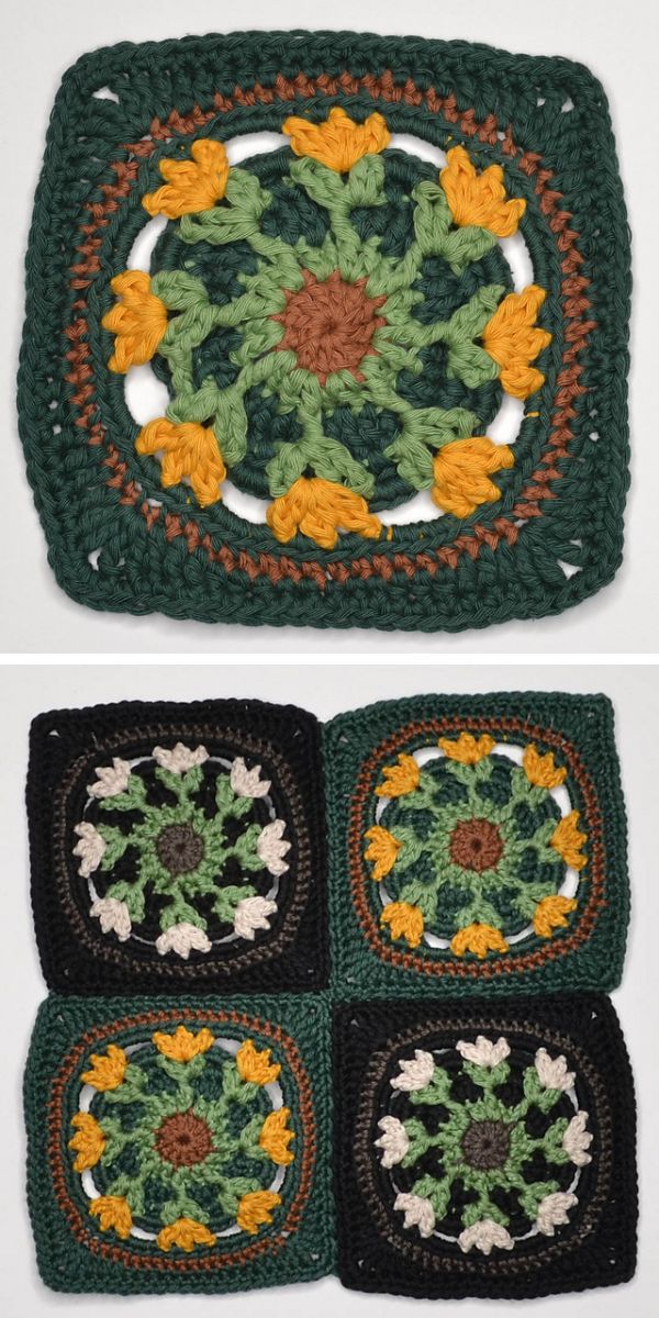 crochet tulip square