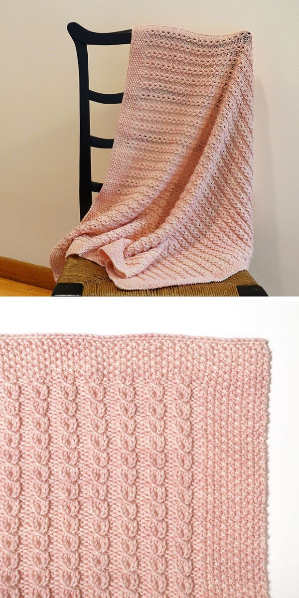 pale pink delicate baby blanket