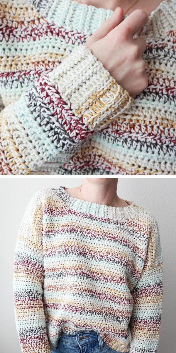 person wearing crochet pullover