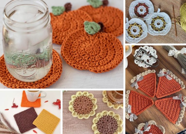 12 Fall Crochet Coasters for Relaxing Evenings with Cup of Tea