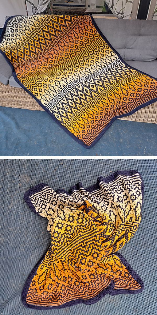 Intricate Mosaic Crochet Blankets - Pattern Center