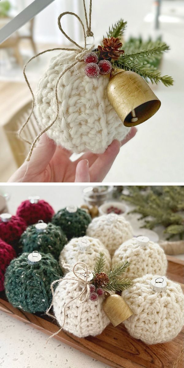 Crocheted Christmas tree ornaments