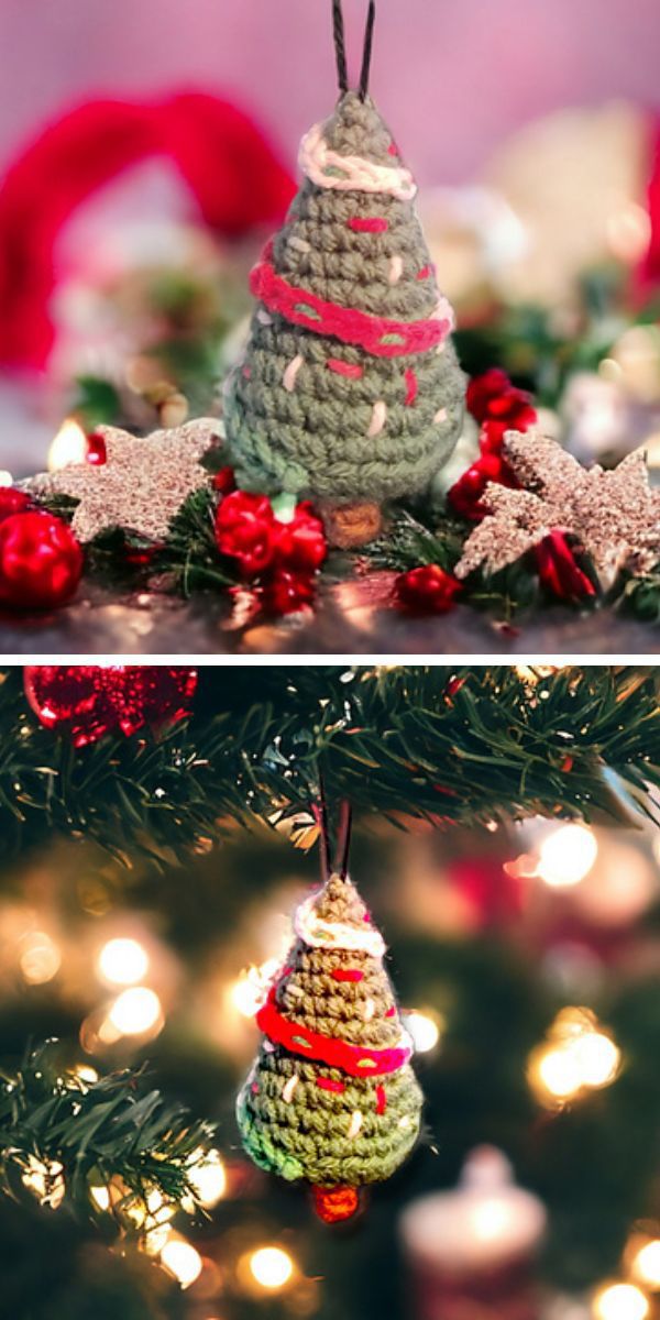 Crochet Christmas tree ornaments