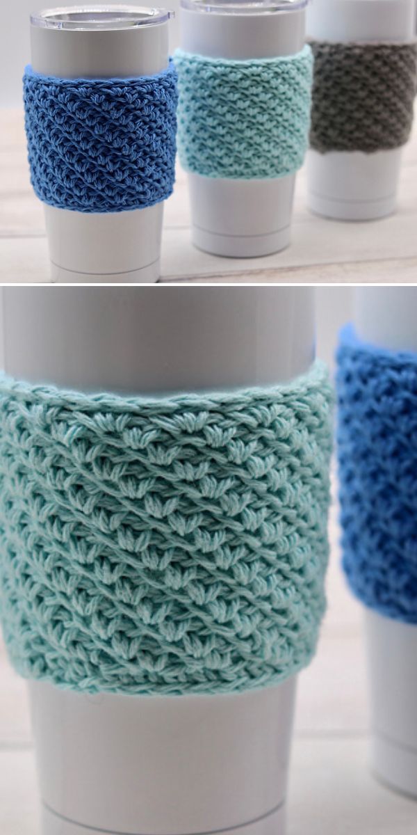 Crochet cup cozy.