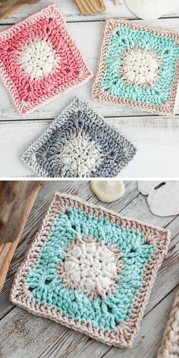 Mandala Crochet Square Easy Tutorial & Pattern - JSPCREATE