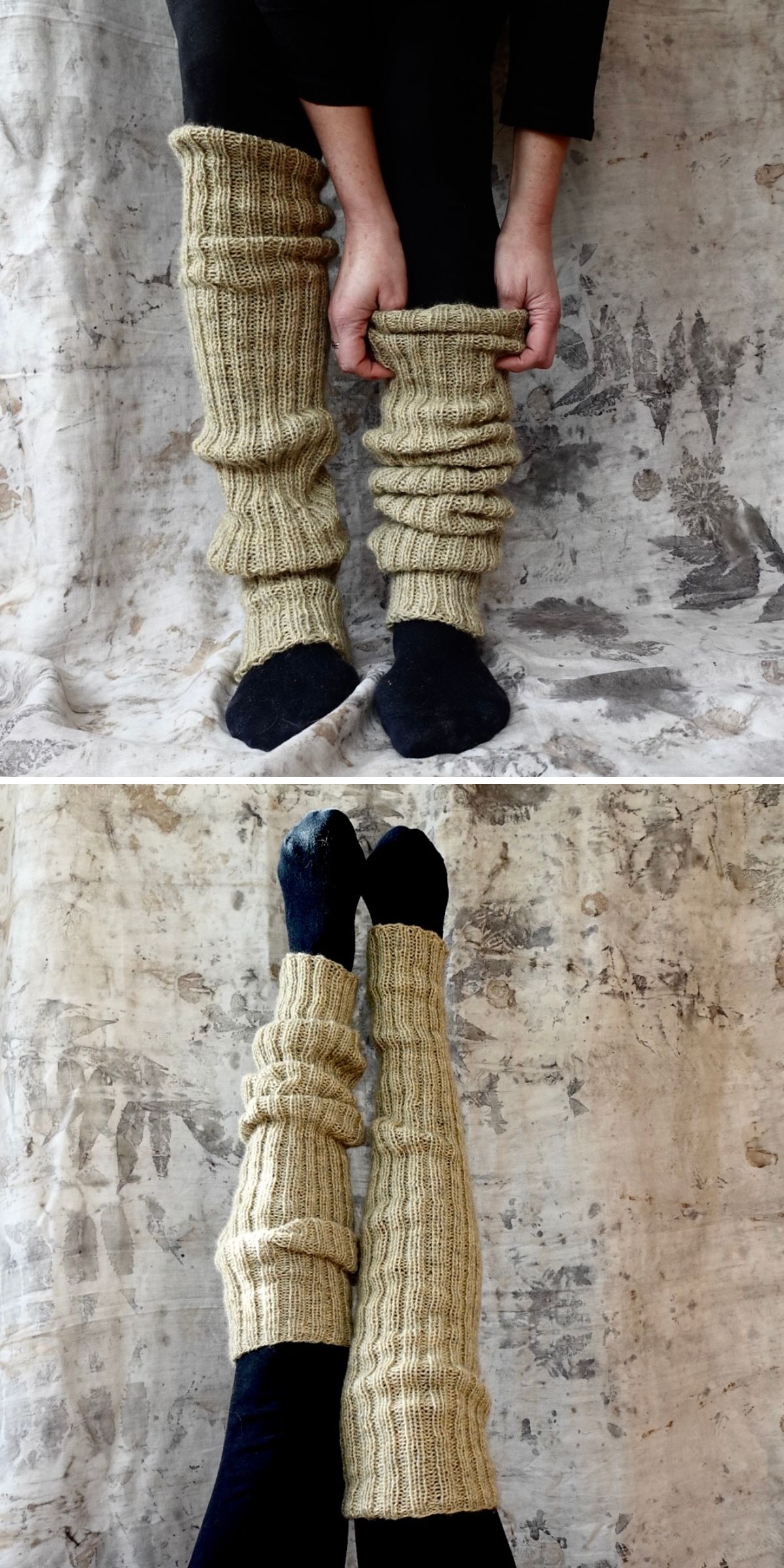 classic knitted leg warmers