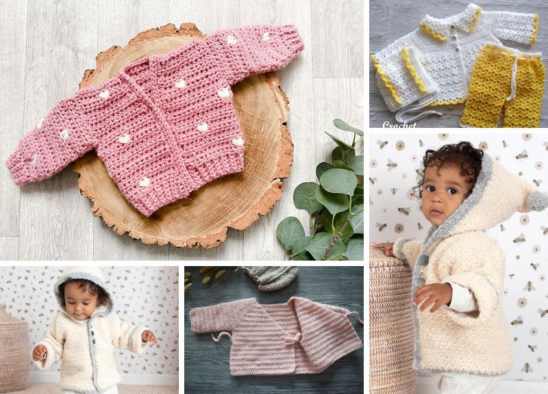 12 Crochet Baby Jacket and Cardigan Patterns for Your Little One