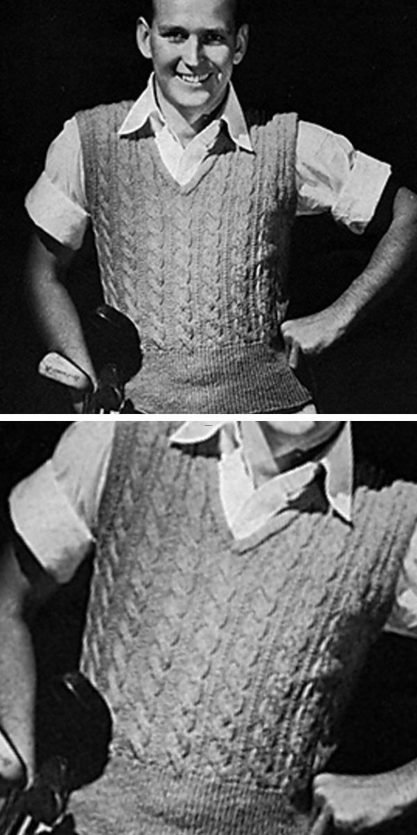 a man wearing a knit vest