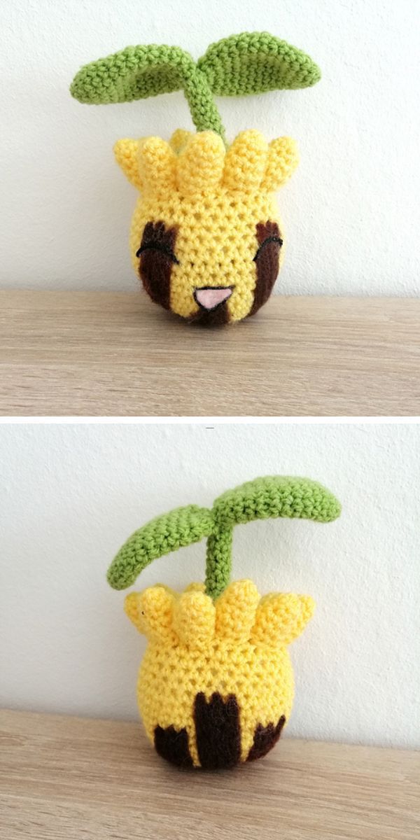 crochet Sunkern Pokemon amigurumi