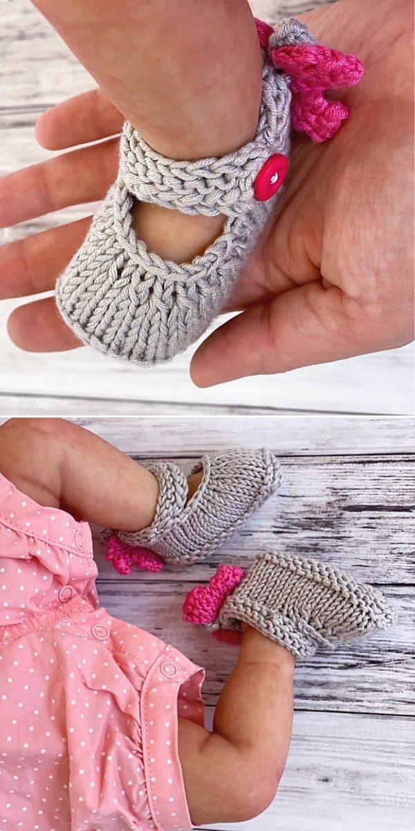 adorable knitted baby booties 