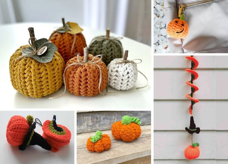 gorgeous crochet pumpkins