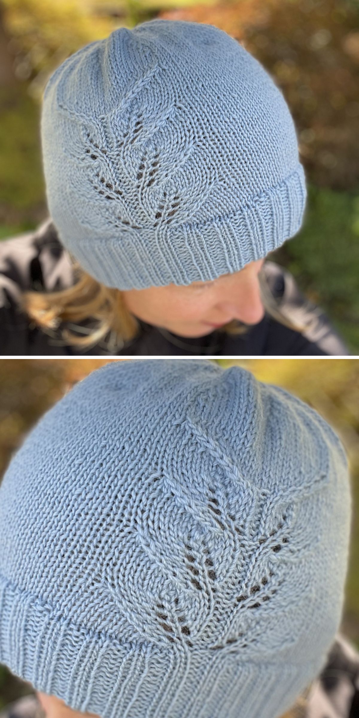 a woman wearing a classic knitted beanie 