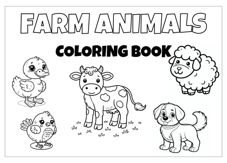 15 Farm Animal Coloring Pages for Kids – Free Printable Fun!