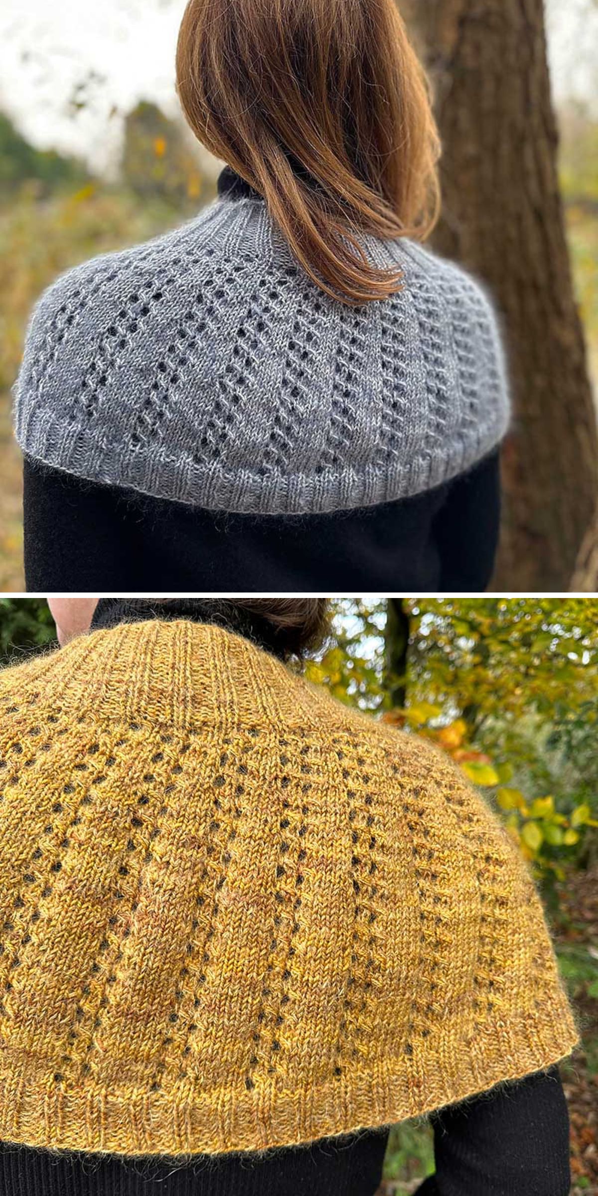 a modern knitted poncho