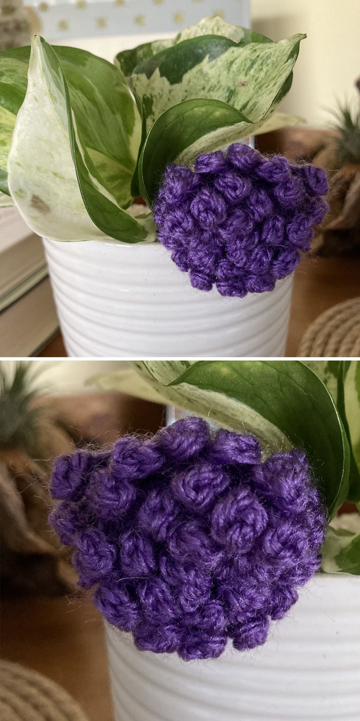 a crochet dandelion flower 