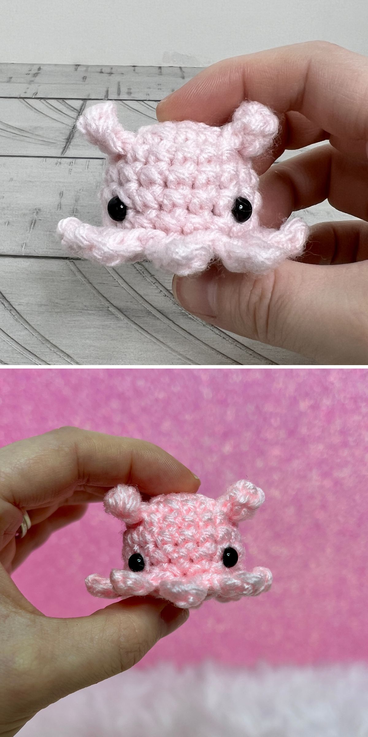 a small crochet octopus amigurumi