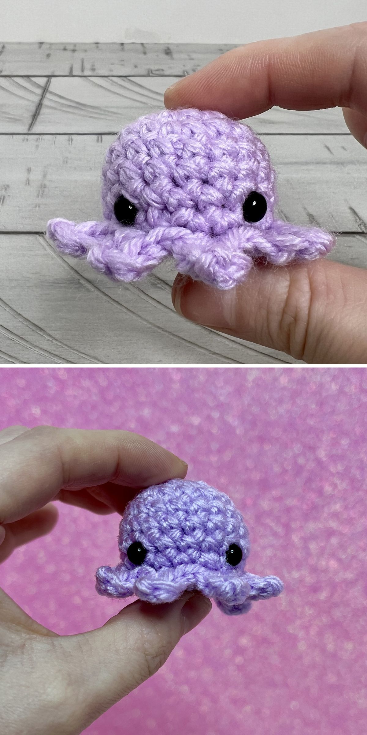 a tiny crocheted octopus
