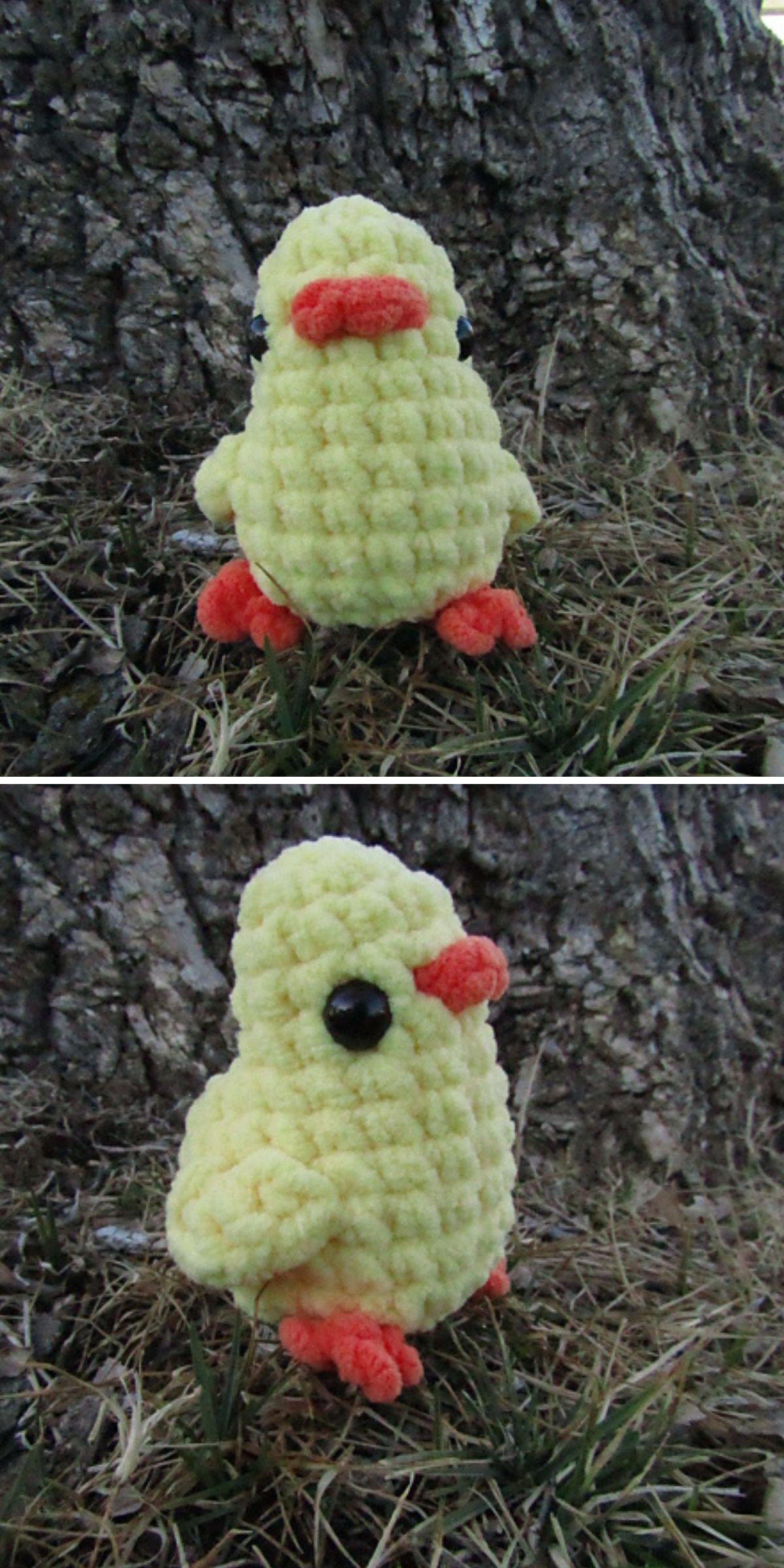 yellow crochet chick