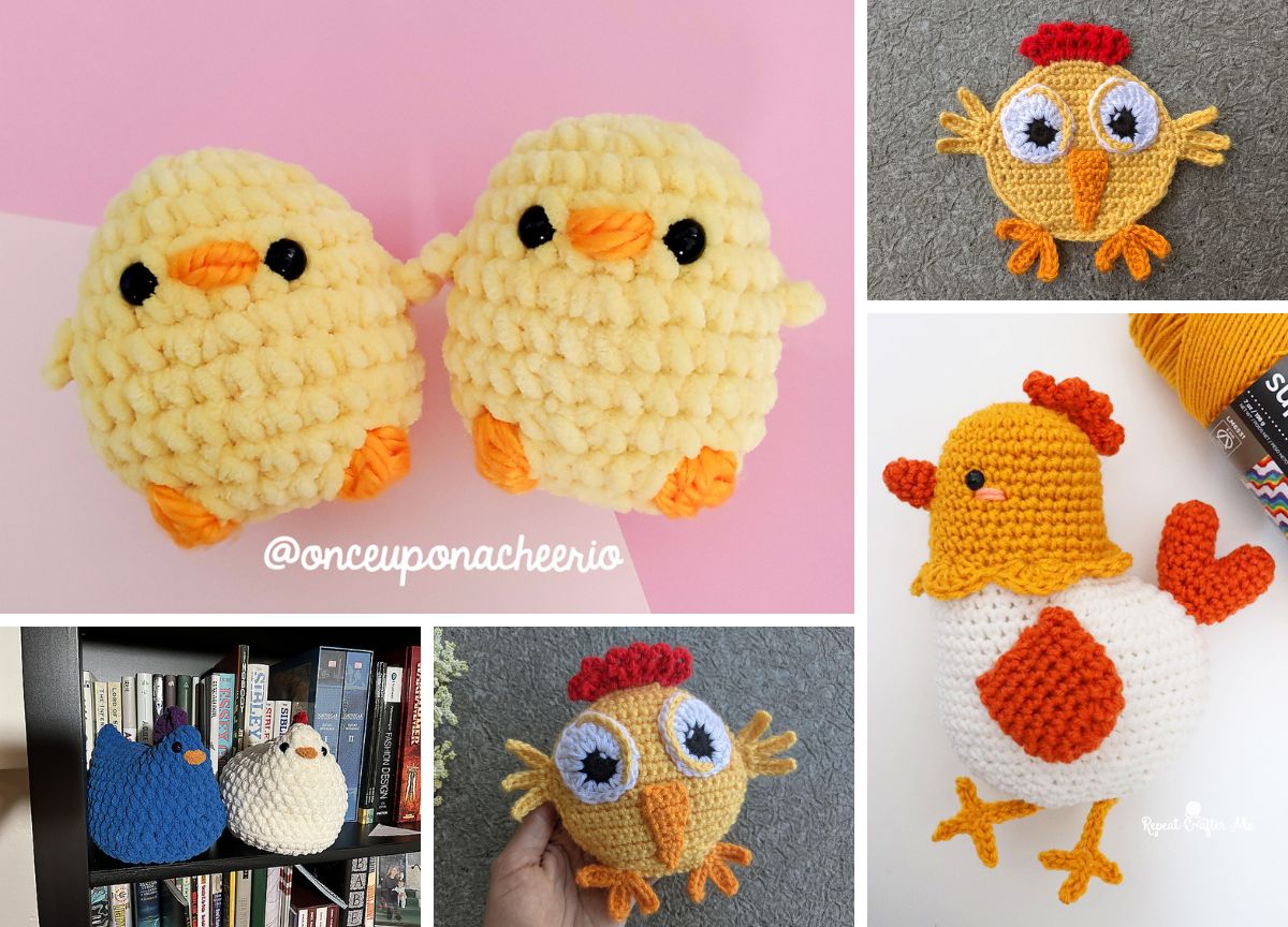 crochet chicken amigurumi for Easter