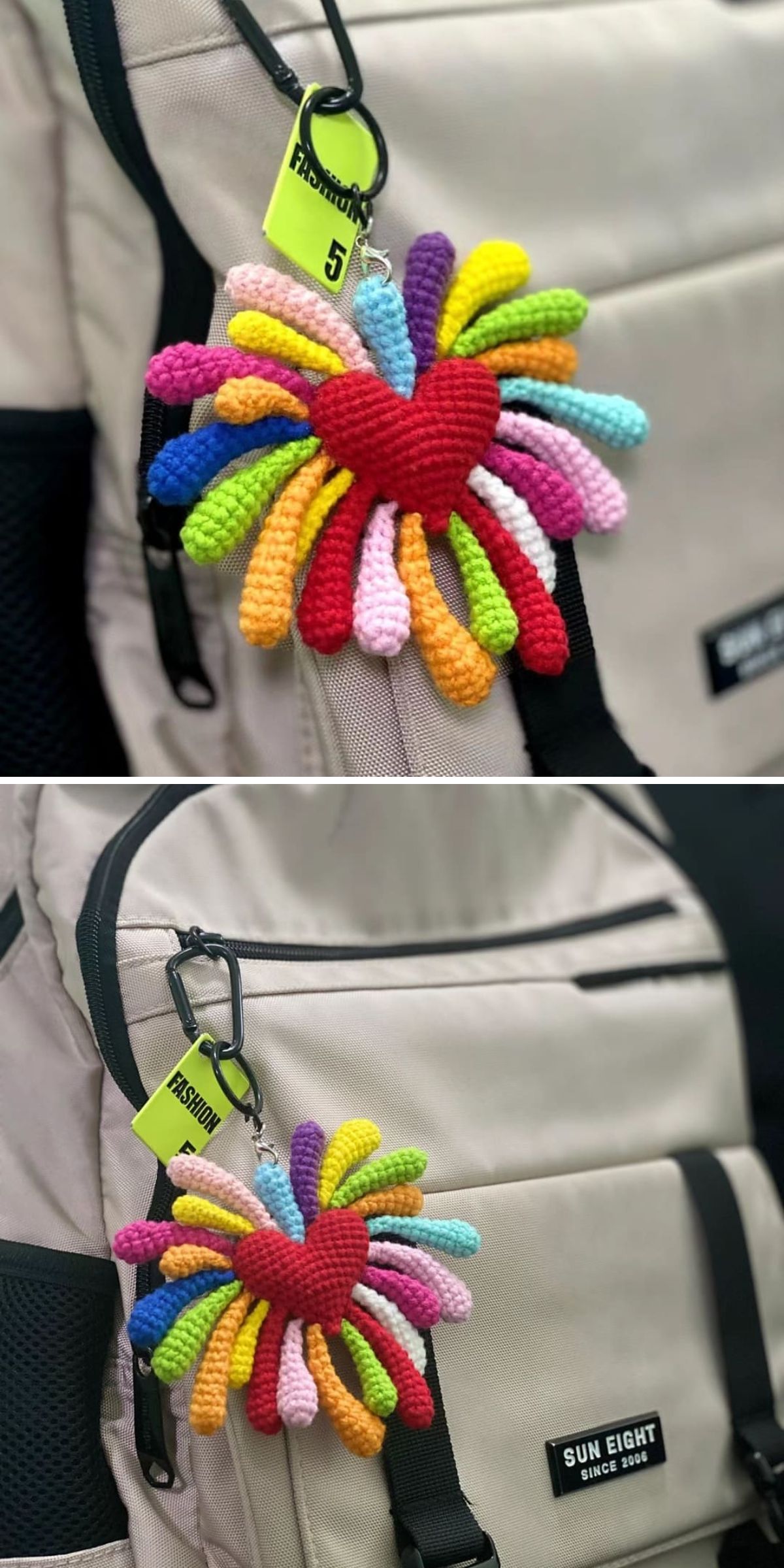 handmade heart keychain