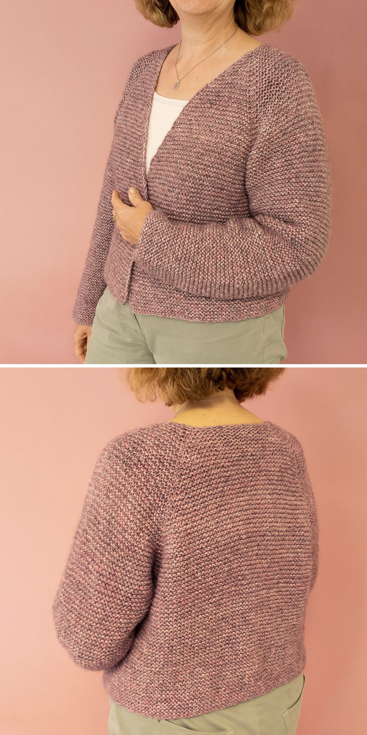 a simple knit cardigan without buttons