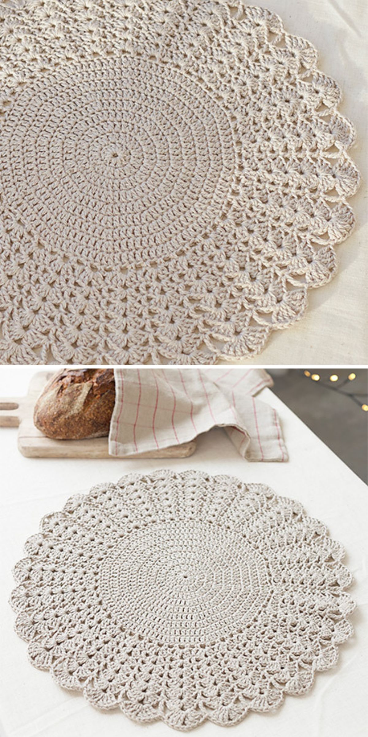 a round crochet doily