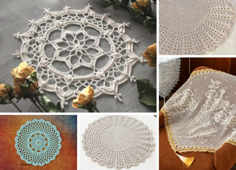 lace crocheted doilies