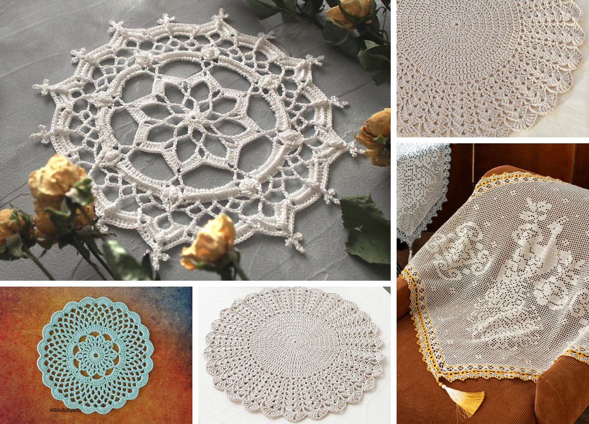 lace crocheted doilies