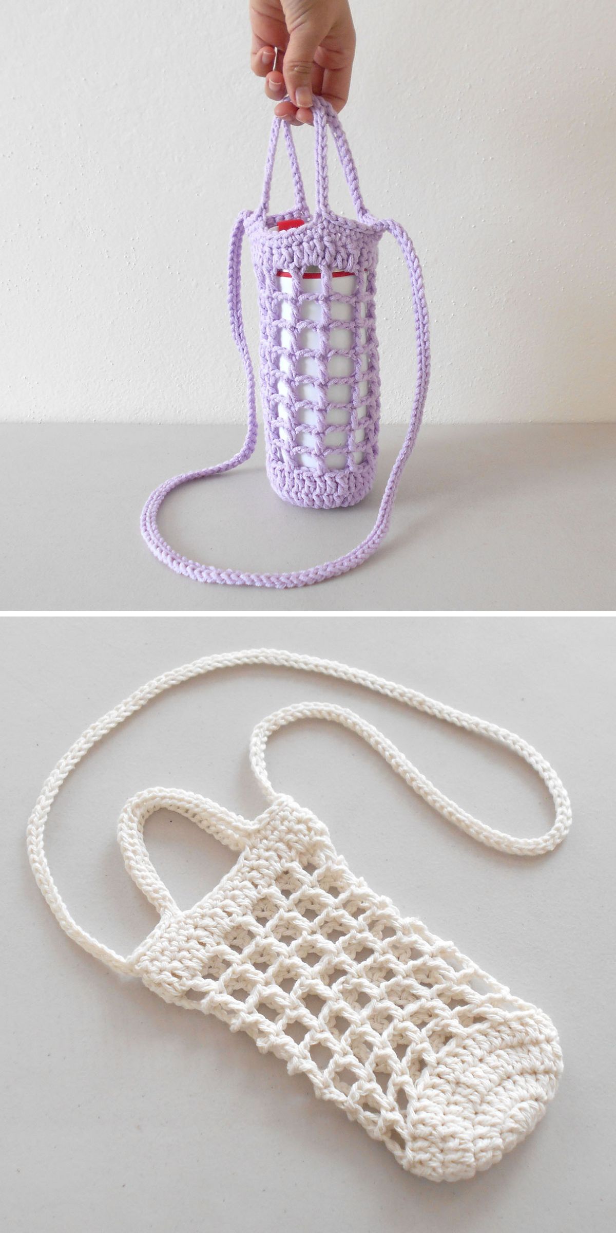 a beautiful crochet bottle holder 