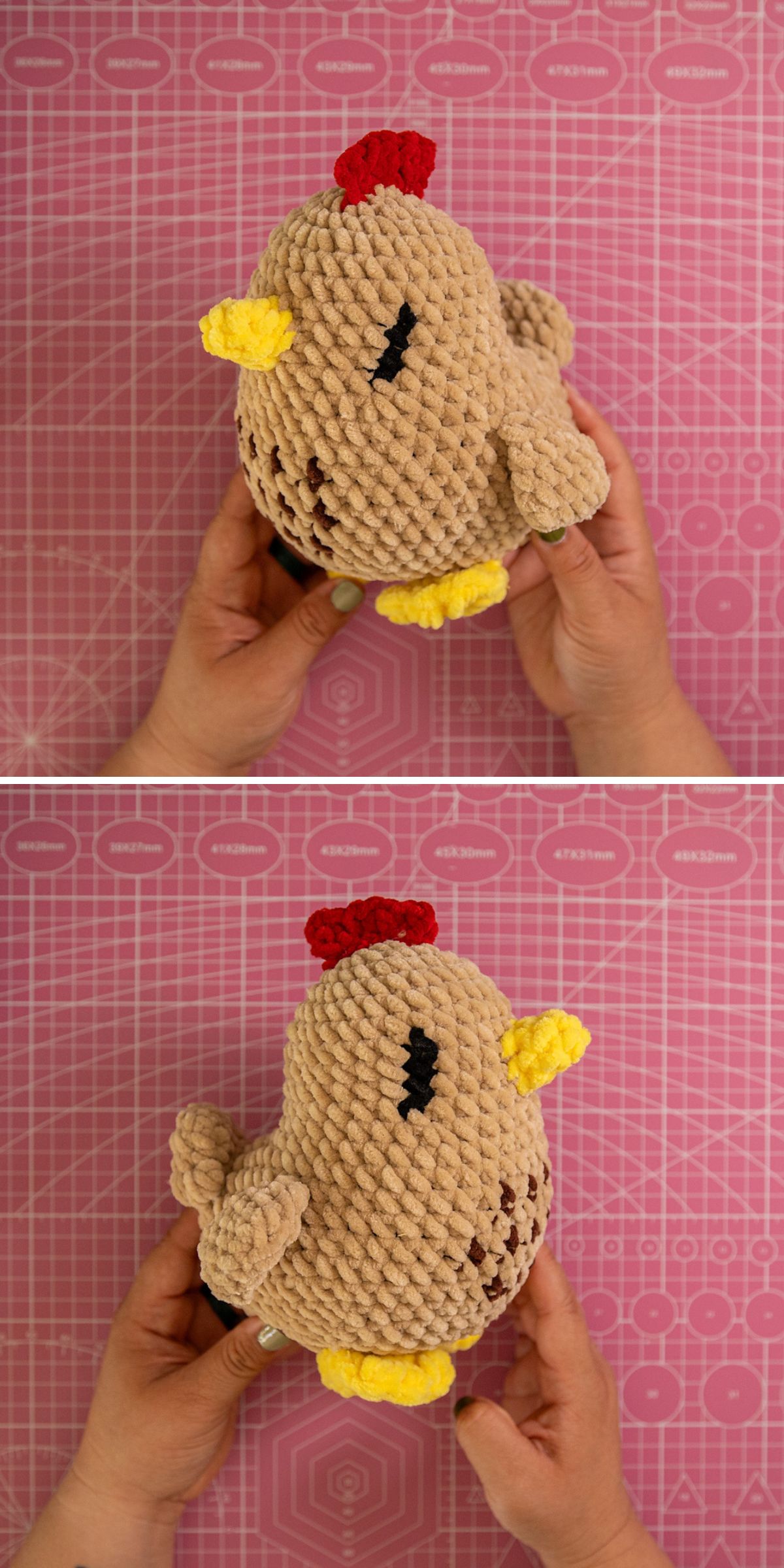 a chunky crochet hen