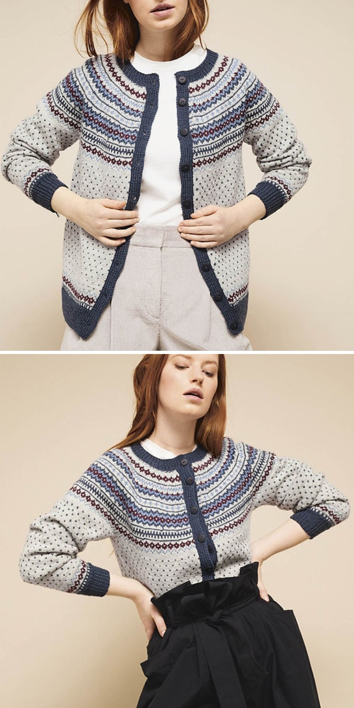 a light knitted cardigan featuring an elegant design 