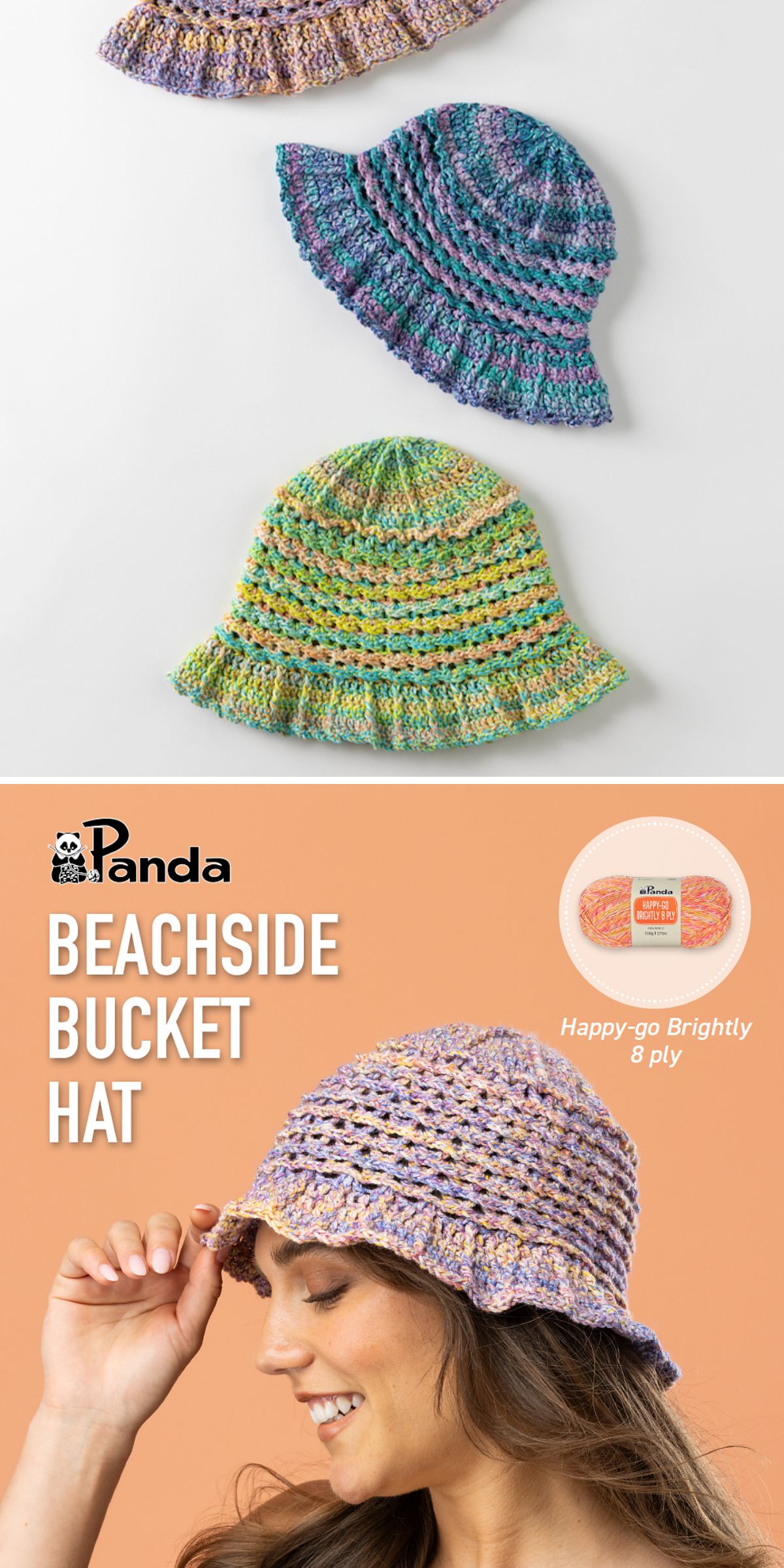 a summer crochet bucket hat