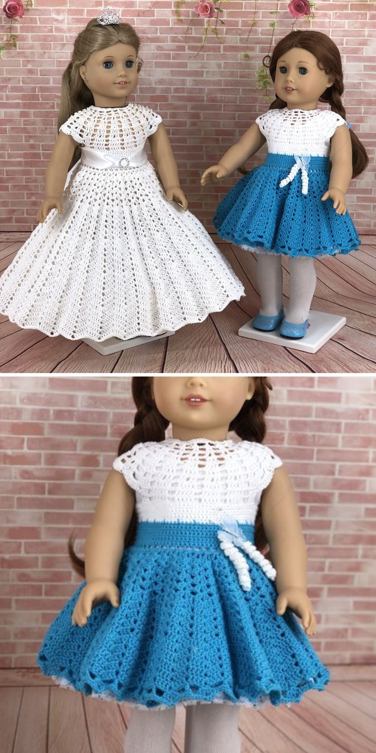 elegant crochet doll dresses