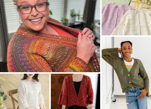 a collection of fashionable crochet cardigans