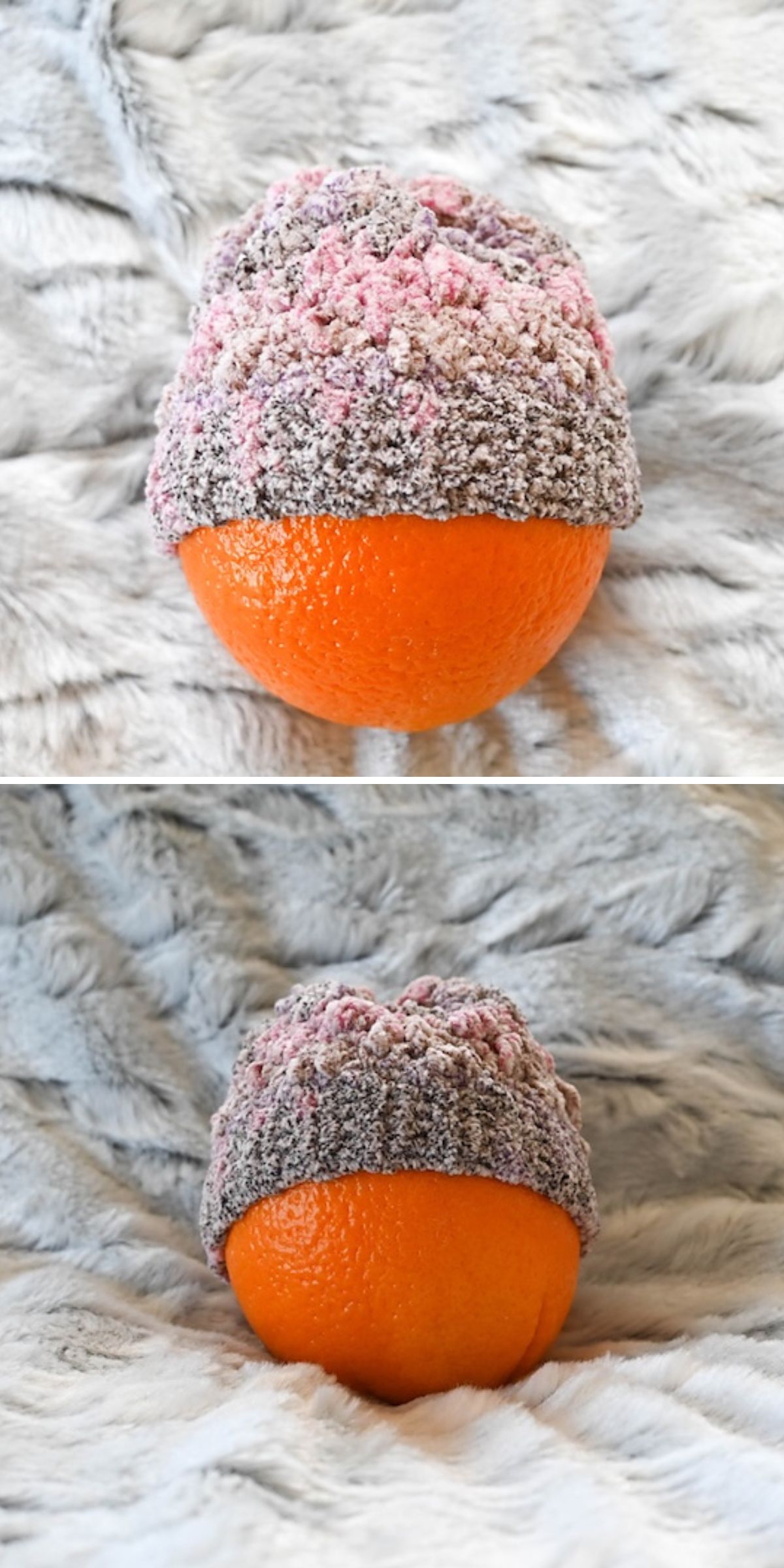 a chunky crochet baby beanie